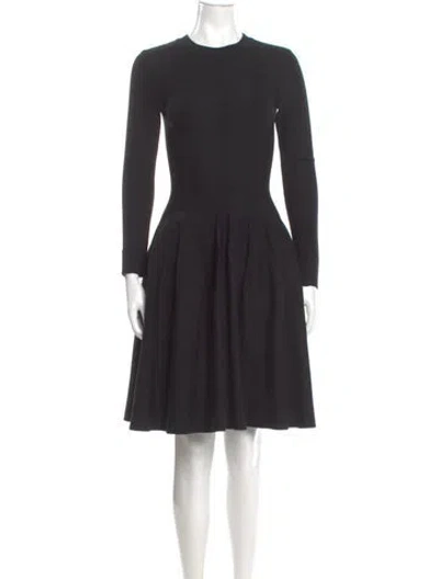 Pre-owned Alaïa Crew Neck Knee-length Dress In Gray