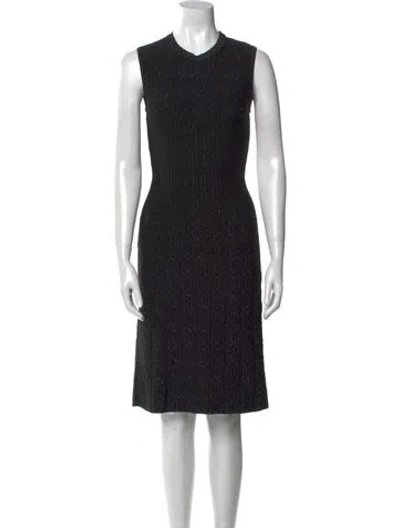 Pre-owned Alaïa Crew Neck Knee-length Dress In Multi