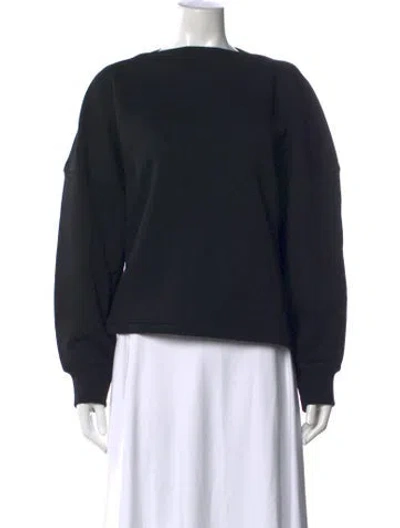 Pre-owned Alaïa Crew Neck Long Sleeve Sweatshirt In Black