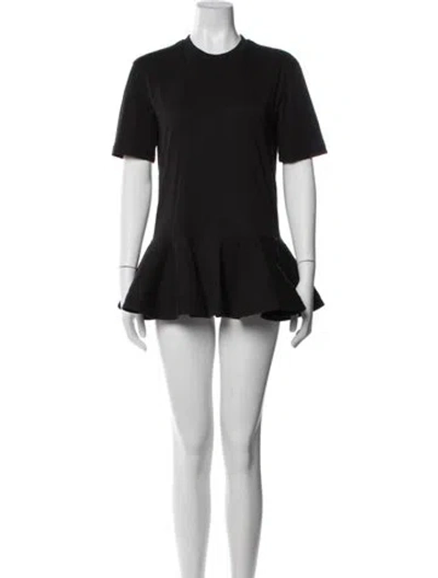 Pre-owned Alaïa Crew Neck Mini Dress In Blue