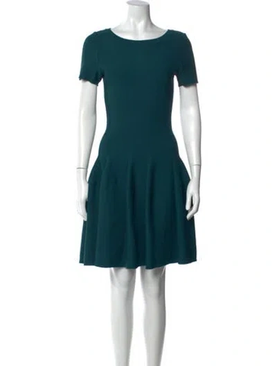 Pre-owned Alaïa Crew Neck Mini Dress In Green