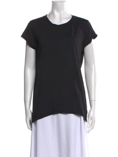 Pre-owned Alaïa Crew Neck Short Sleeve T-shirt In Black