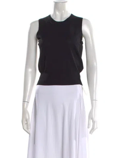 Pre-owned Alaïa Crew Neck Sleeveless Top In Black