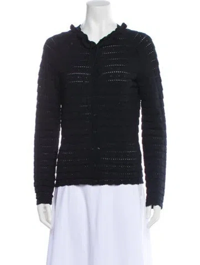 Pre-owned Alaïa Crew Neck Sweater In Black