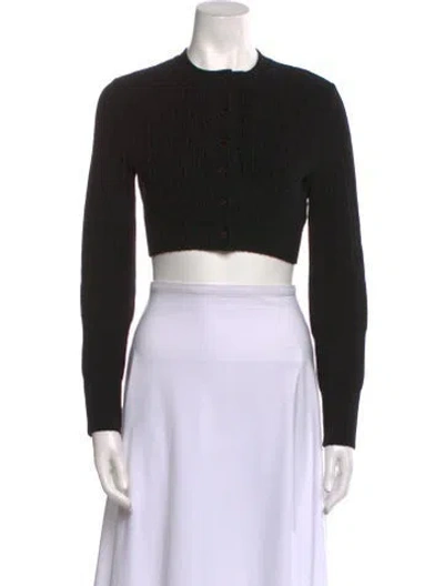 Pre-owned Alaïa Crew Neck Sweater In Black