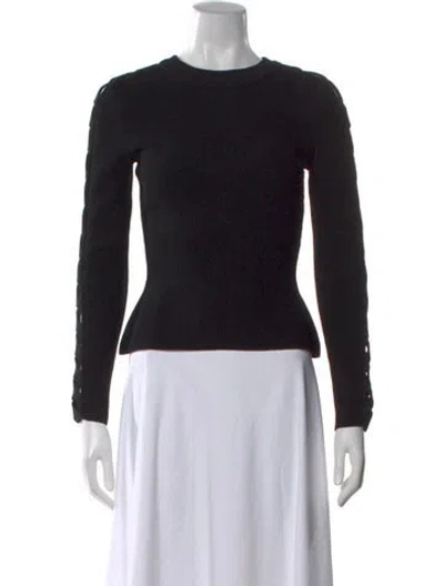 Pre-owned Alaïa Crew Neck Sweater In Black