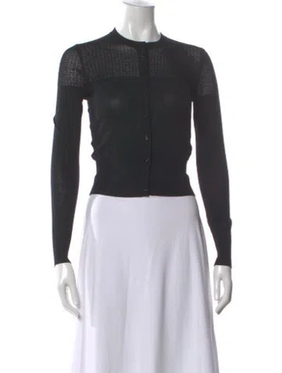Pre-owned Alaïa Crew Neck Sweater In Black