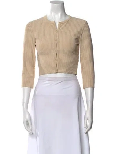 Pre-owned Alaïa Crew Neck Sweater In Neutral