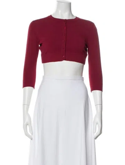 Pre-owned Alaïa Crew Neck Sweater In White