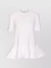 Alaïa Peplum T-shirt With Draped Hem Detail In White