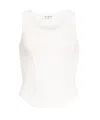 Alaïa Crewneck Sleeveless T-shirt In White