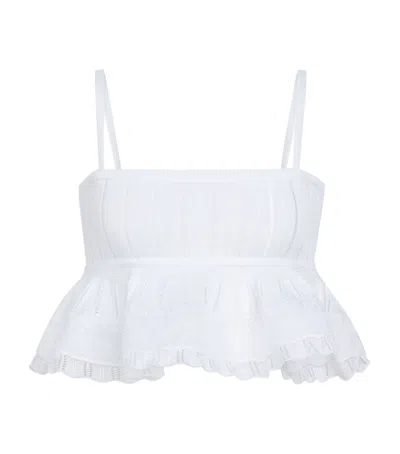 Alaïa Crinoline Crop Top In White