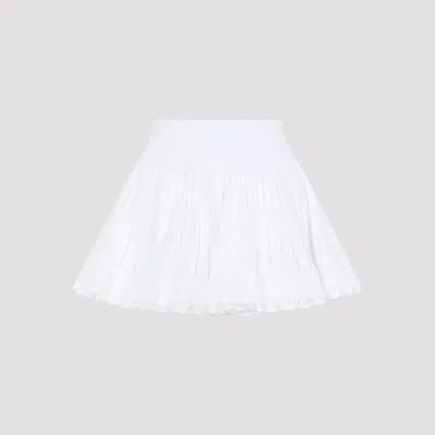 Alaïa Crinoline Mini Bermuda Shorts In White