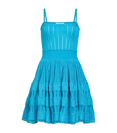 Alaïa Crinoline Mini Dress In Blue