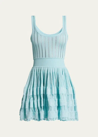 Alaïa Crinoline Mini Dress In Menthe