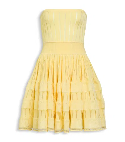 Alaïa Crinoline Mini Dress In Yellow