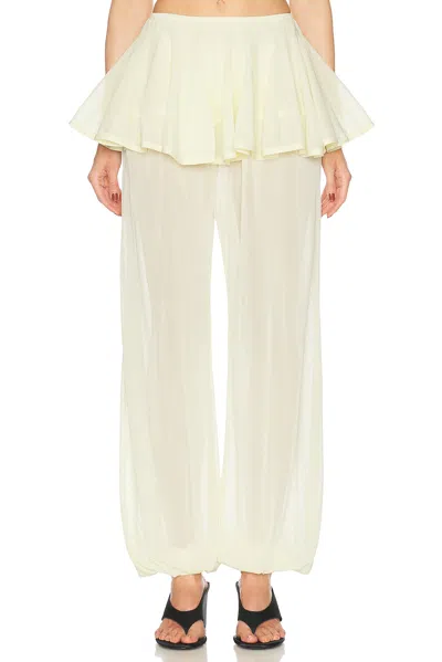 Alaïa Crinoline Pant In Jaune Pale