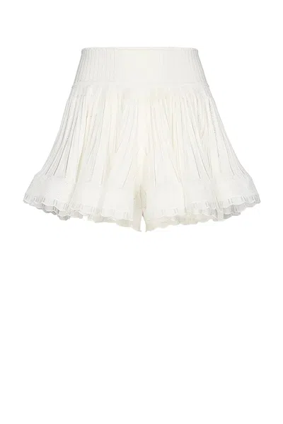 Alaïa Crinoline Short In White