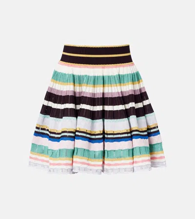 Alaïa Crinoline Striped Miniskirt In Multi