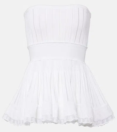 Alaïa Crinoline Top In White