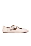 Alaïa Criss Cross Ballet Flat In Nude