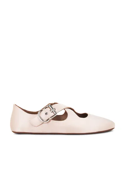 Alaïa Criss Cross Ballet Flat In Nude