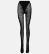 Alaïa Croc-effect Tights In Black