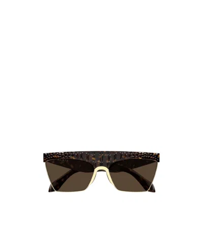 Alaïa Croc-effect Tortoiseshell-shell Sunglasses In Brown