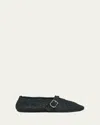 Alaïa Alaia Women Lurex Knitted Flats Ballet In Minuit