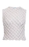 Alaïa Crocheted Cotton-blend Square Top