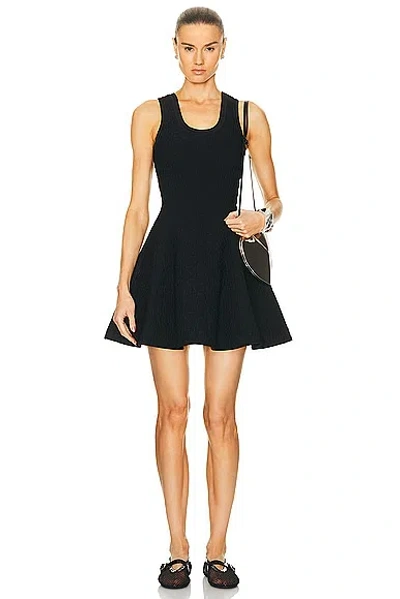 Alaïa Archetypes Pointelle-knit Mini Dress In Black