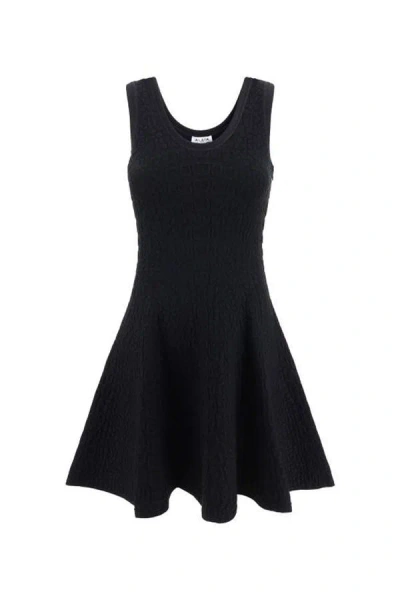 Alaïa Crocodile Effect Mini Dress In Black