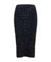 Alaïa Crocodile-effect Pencil Skirt In Black