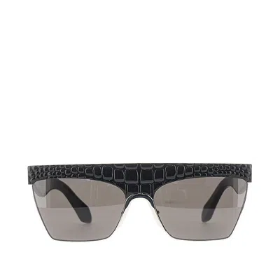 Alaïa Croco-effect Sunglasses In Black