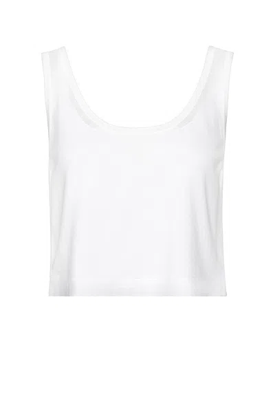 Alaïa Crop Tank Top In Blanc