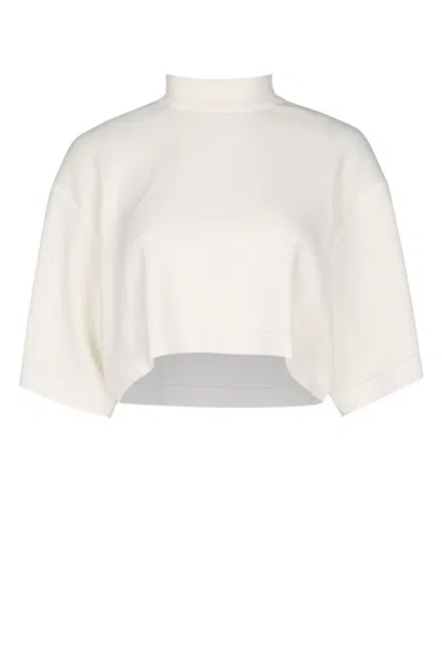 Alaïa Alaia Crop Top Sweater In Yellow