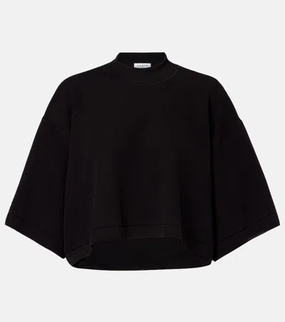 Alaïa Cropped Cotton-blend T-shirt