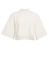 Alaïa Cropped Cotton Blend Top
