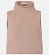 Alaïa Cropped Cotton-blend Top In Pink