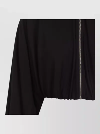 Alaïa Cropped High Neck Long Sleeve Jacket In Black