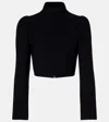 Alaïa High-necked Casual Jacket In Black