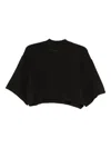 Alaïa Cropped Knitted Top In Black