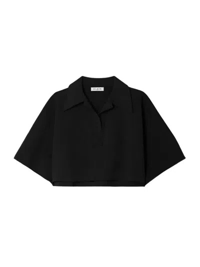 Alaïa Alaia Cropped Polo In Black