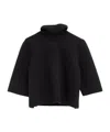 Alaïa Cropped Sweater In Black
