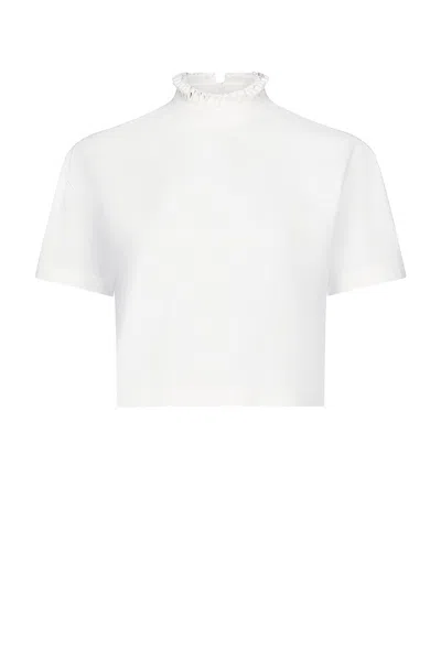 Alaïa Cropped T-shirt In White