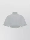 Alaïa Cropped Top Buttoned High Collar
