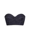 Alaïa Elastic Bra Wiping Chest In Blue