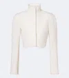 Alaïa Cropped Wool Jacket In White