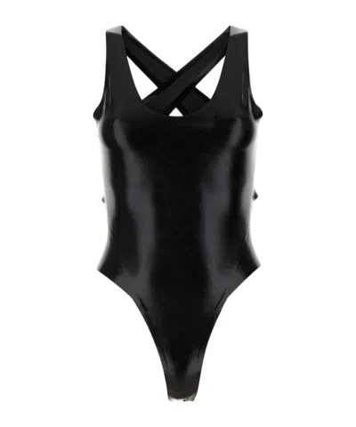 Alaïa Cross-belt Jumpsuit In Black