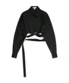 ALAÏA ALAÏA CROPPED WRAP SHIRT